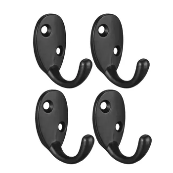 

Uxcell 4pcs Retro Wall Mounted Hooks Durable Dual Prong Coat Hooks for Cap Cup Hat Coat 80x18x55mm 38x25x42mm 87x29x42mm Newest