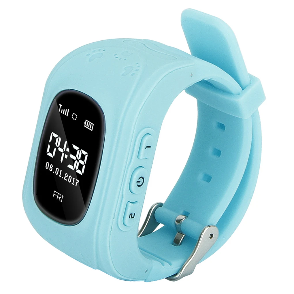 0.96 Inch LCD Light Sensor Smart Wrist Watch Anti-lost GPS Tracker Call Remote Pedometer Smartwatch Kids Baby Q50