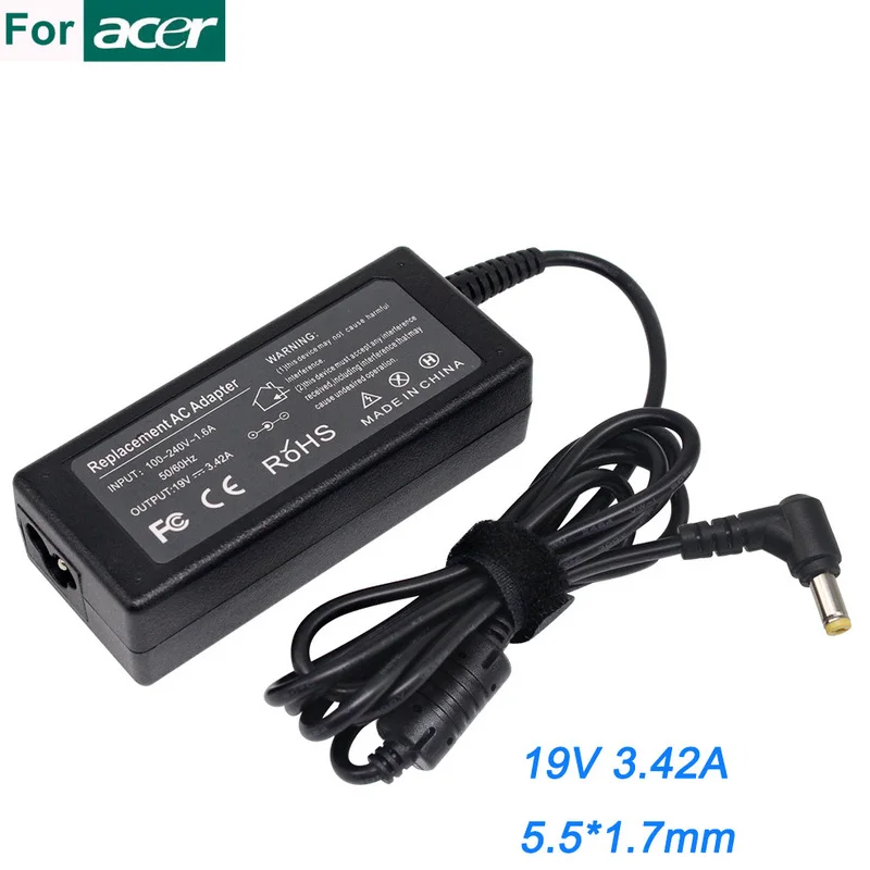 

Basix Power Supply for Laptop Genuine 65W 19V 3.42A Adapter Charger For laptop Acer Aspire V5 V3 E1 Series charger