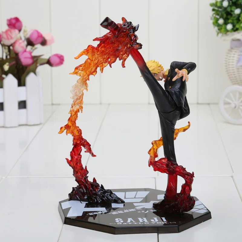 17-20 см аниме one piece Roronoa Зоро, Луффи Ace Boa Sanji shanks сабо из ПВХ фигурка игрушки one piece batch ver - Цвет: black sanji no box