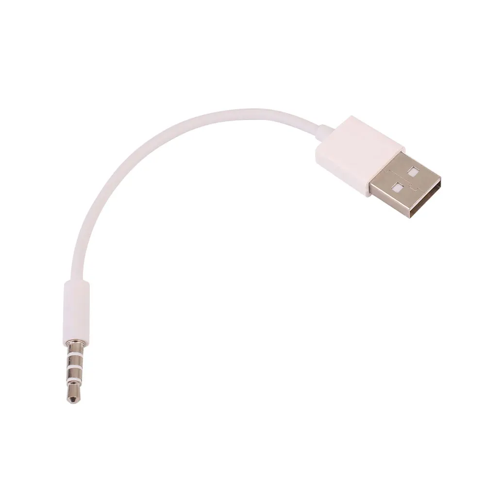 Зарядка через usb зарядный кабель для Apple iPhone iPod Shuffle 3/4/5/6/7 USB до 3,5 мм разъем Кабель-адаптер для MP3 MP4 плеер Динамик Зарядное устройство шнур провод