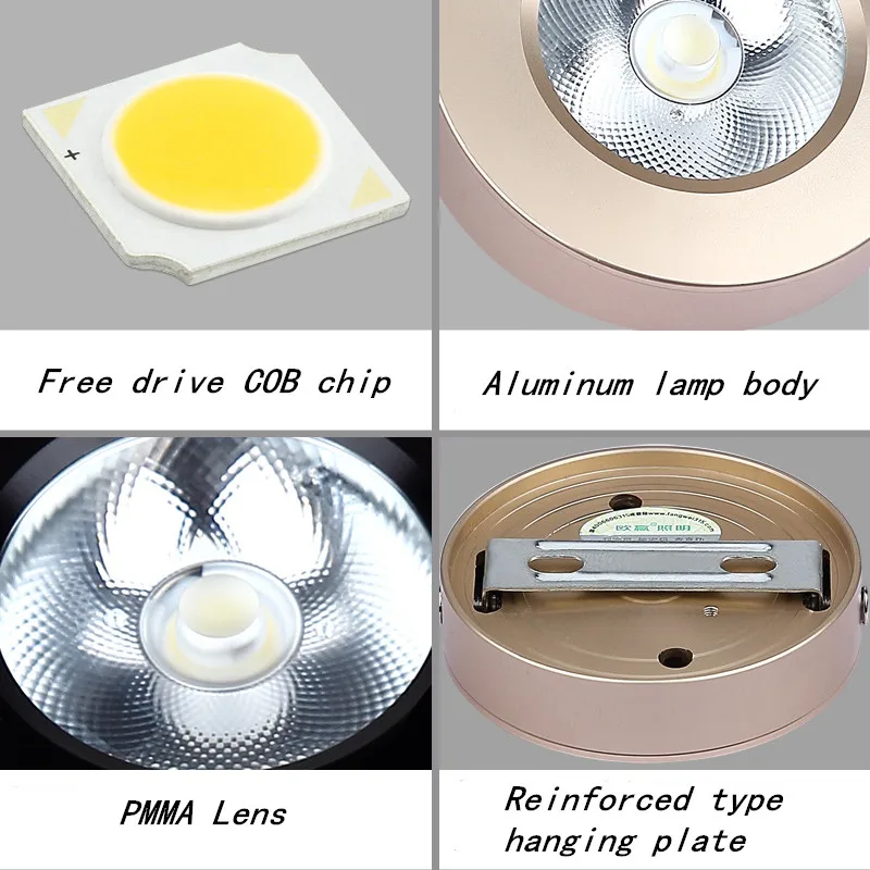 Ultrathin-surface-mounted-Led-cob-downlight-spot-light-lamp-bulbs-3w-5w-7w-10w-15w-220V_