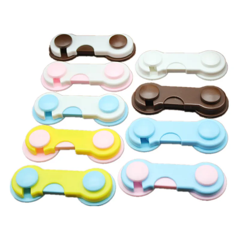 

1pc Free shipping Infant Plastic Lock Adhesive Doors Drawers Wardrobe Toddler Baby Children Protection Kids Security Product #TC