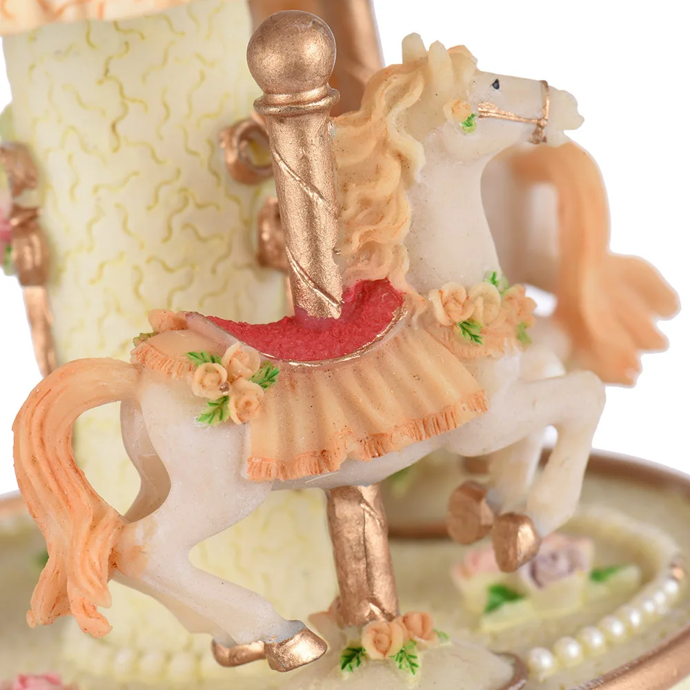 Windup 3 horse карусель музыкальная шкатулка 4 вида цветов опционально Artware подарок на