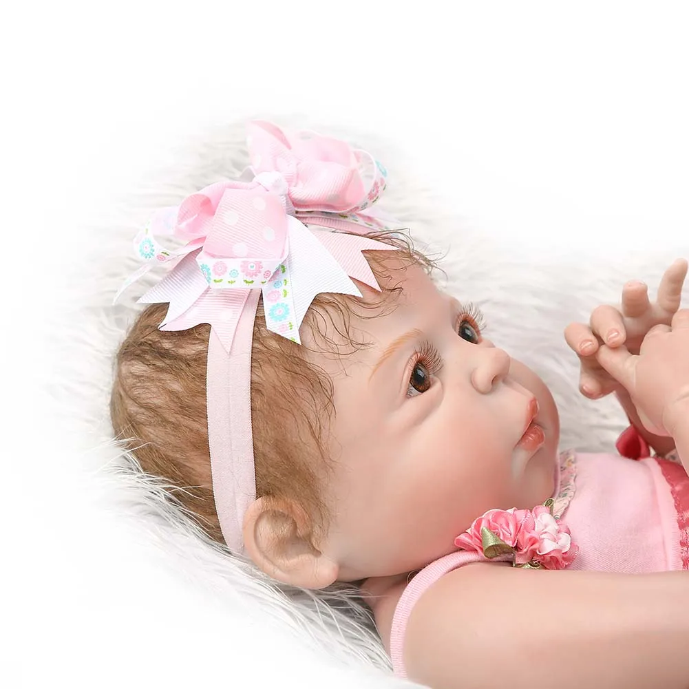 

NPK Reborn Baby Doll 57cm/22.4" Soft Silicone 3D Lifelike Jointed Toys Kids Infant Sleeping Toy M09