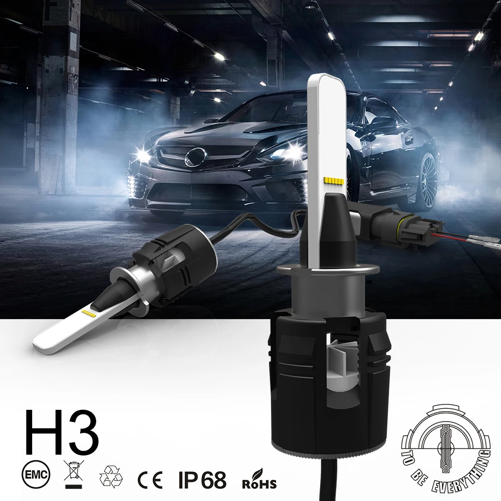 

LOAUT B6 H3 Car LED Headlight Bulbs Hi-Lo Beam CAR LED High CANBUS 12V 72W 8000LM 6000K Auto Headlamp Fog Light Automobiles