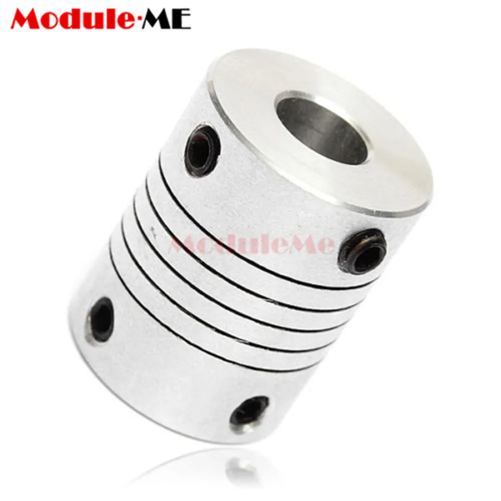

D19mmXL25mm Inner 6.35X8mm Flexible Couplings Aluminium CNC Stepper Motor Flexible Shaft Coupler 6.35*8