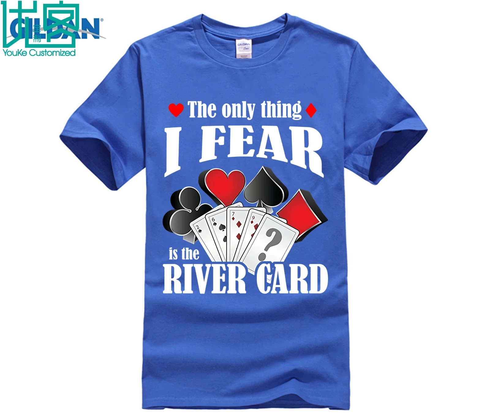 

The only thing I fear is the river card T shirt Gift tee for poker player funny Poker T-Shirt