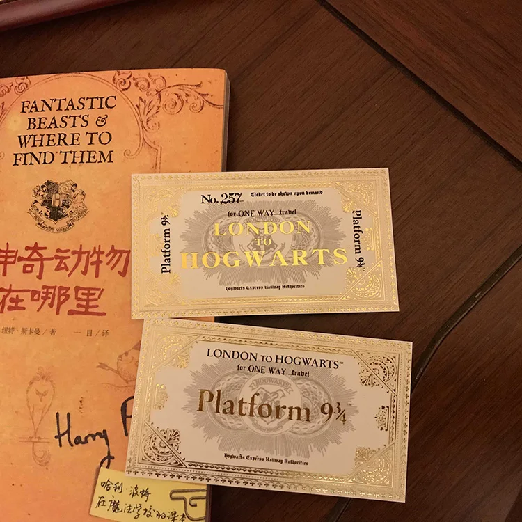 

1 Pc Harry Wizard London Express Train Ticket Platform 34/9 Wizard Ron Hedwig Hermione