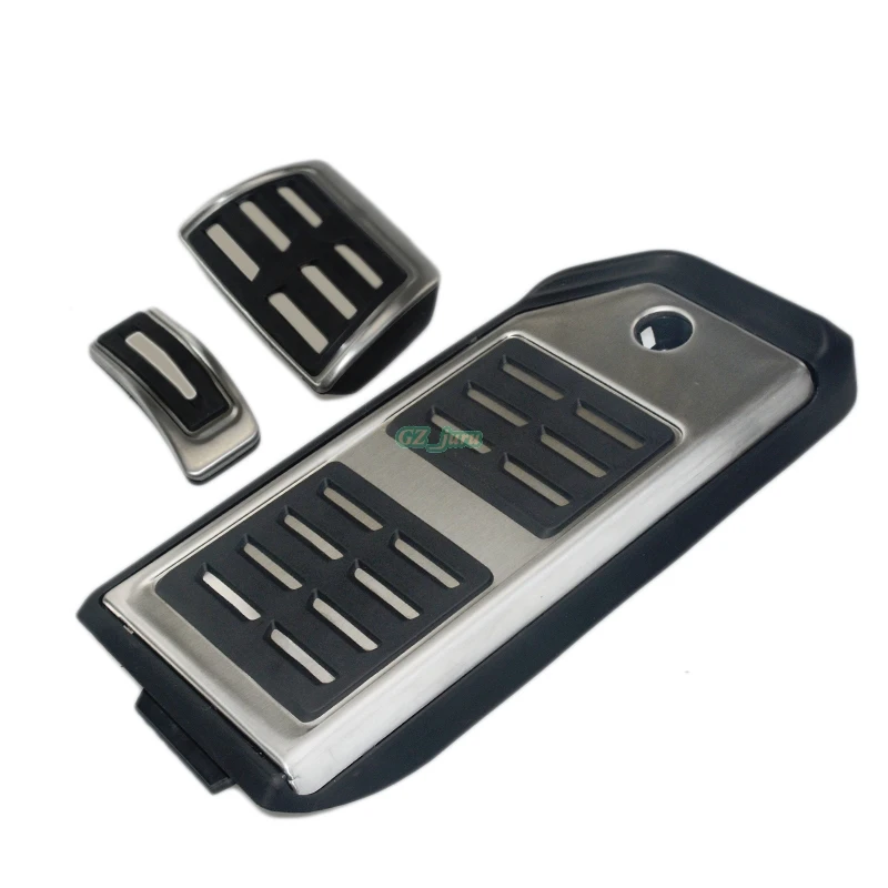 Ceny Dla Audi nowy Q7 2016 2017 nakładki na pedały gazu i hamulca AT pedały płyta akcelerator pedał hamulca klocki naklejki stylizacja samochodów akcesoria