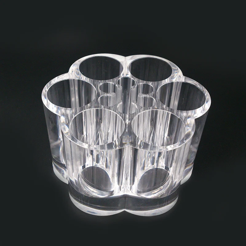 

Brush Makeup Drawers Cases Clear Acrylic Cosmetic Organizer Insert Holder Box Lipstick Flower Plum