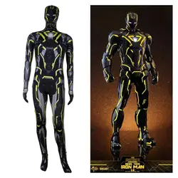 Аниме Neon Tech Железный человек 2 Железный человек костюмы для косплея Tony Stark желтый Превосходная защита зентай комбинезоны Хэллоуинский