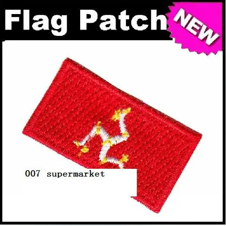 

Isle of Man COUNTRY FLAG Embroidered Iron on patches Badge Transfer 3.5cm*2cm