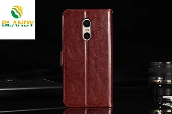 

100pcs/lot For xiaomi redmi 5 plus Book Style Crazy Horse Lines Leather Wallet Case For xiaomi 5X/A1