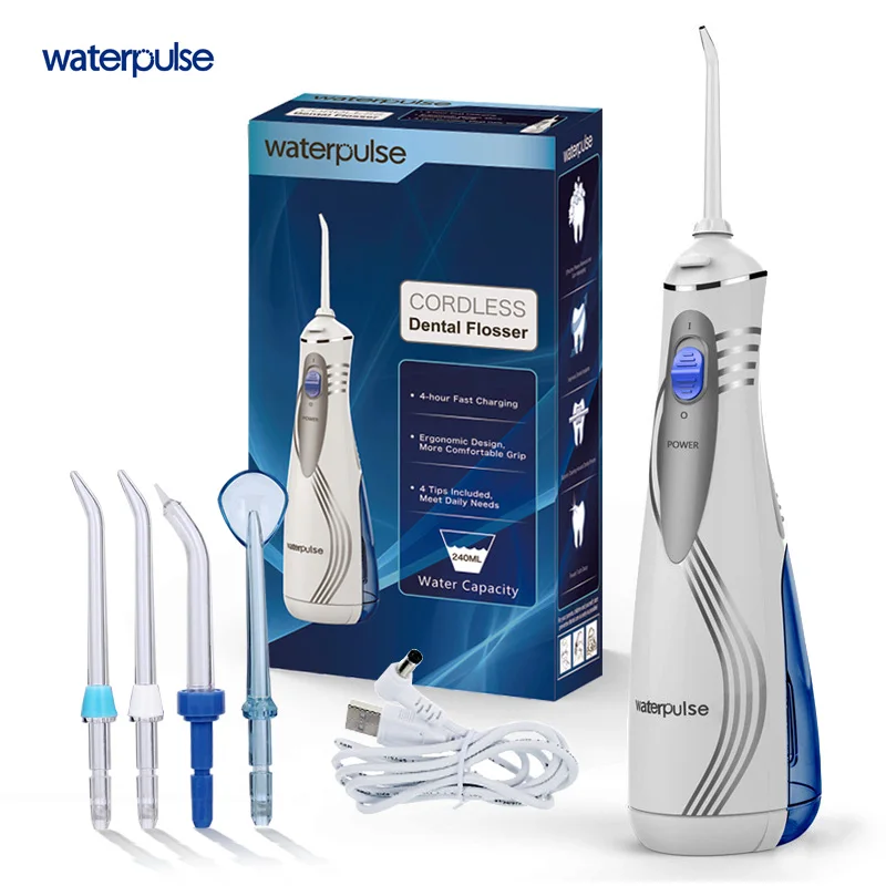 

Waterpulse V400 Dental Flosser Portable Cordless Oral Irrigator 4 Tips Electric Irrigation 240ml Oral Irrigators Water Flossing