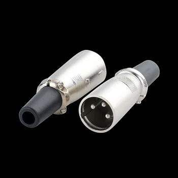 

10PCS Three-core Connector Balanced XLR Male Cannon Microphone Plug