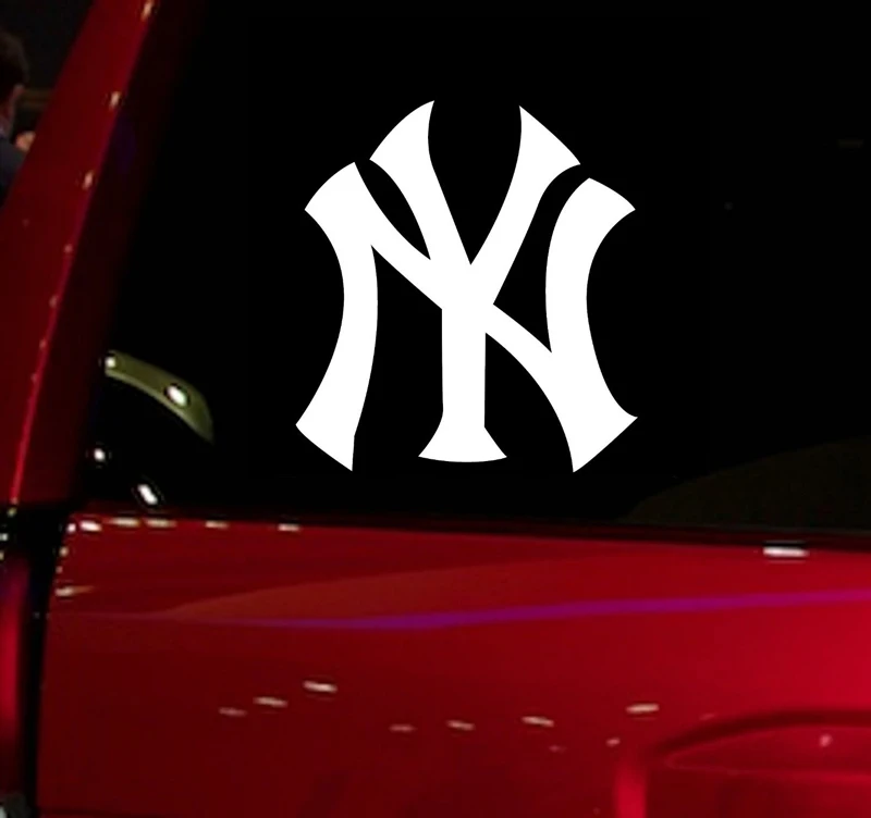 Yankees NY бейсбол игры Авто Окно стикеры Наклейка для автомобиля грузовик внедорожник Наклейка 5,5 ''автомобильные для окон виниловые вырубная наклейка белый