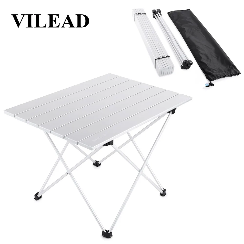 VILEAD 4 colors Portable Camping Table Aluminum Ultralight Folding Waterproof Outdoor Hiking BBQ Ca