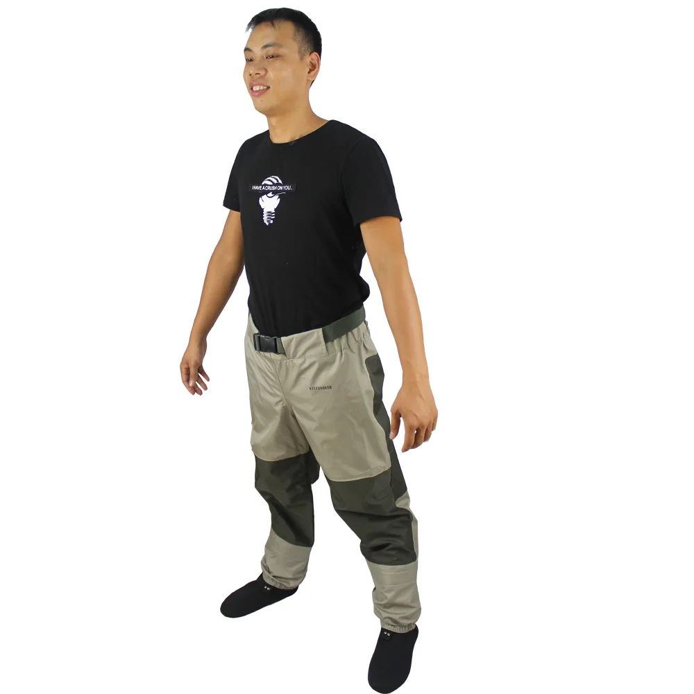 Men Fishing Pants Wading Waders Fly Fishing Stockingfoot Waist High Pant River Waterproof