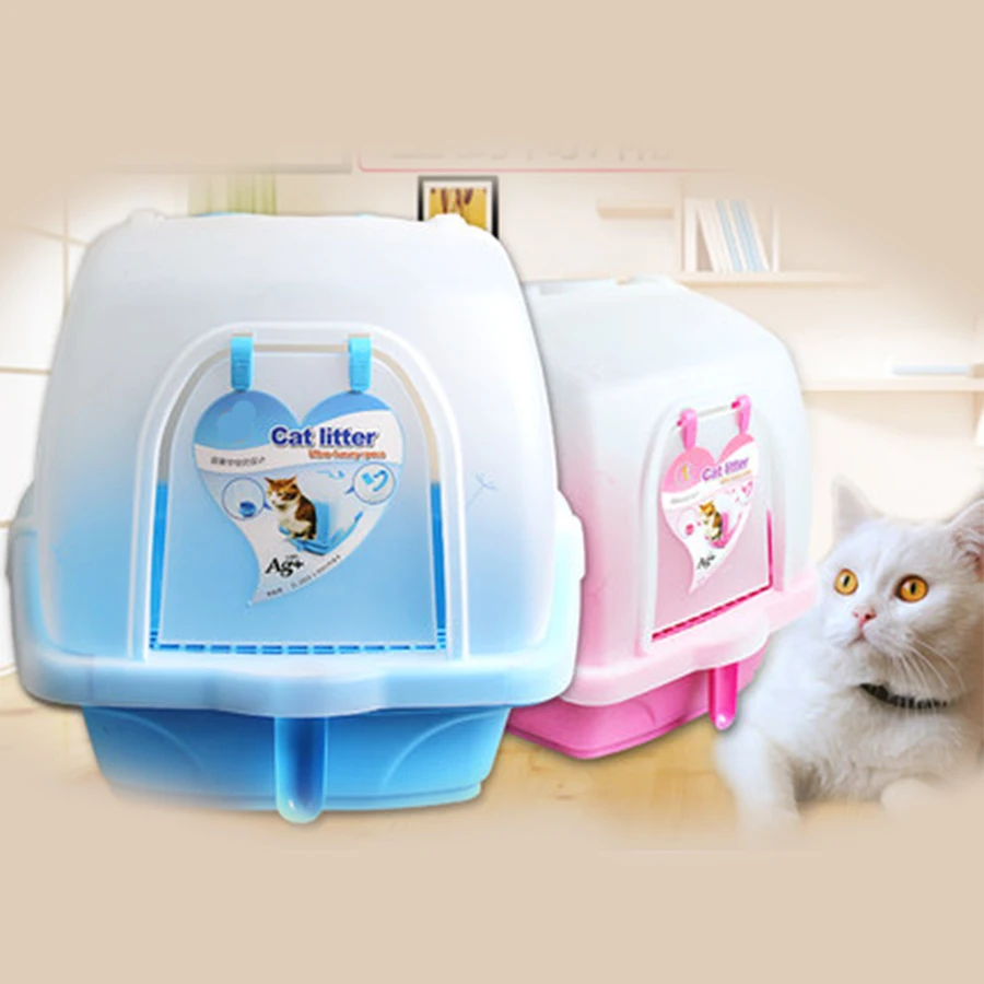 

Toilet Cat Litter Trays Box Closed Bedpan Pet Potty Cats Toilet Pets Lettiera Gatto Chiusa Shovel Kedi Tuvalet Pet Goods 90Z1961