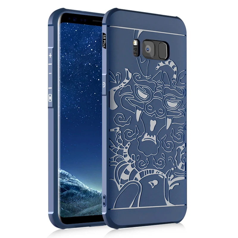 

For Samsung note8 Fashion cartoon Dragon pattern TPU soft matte cover anti-knock mobile phone case for S8 S7 S8plus armor case