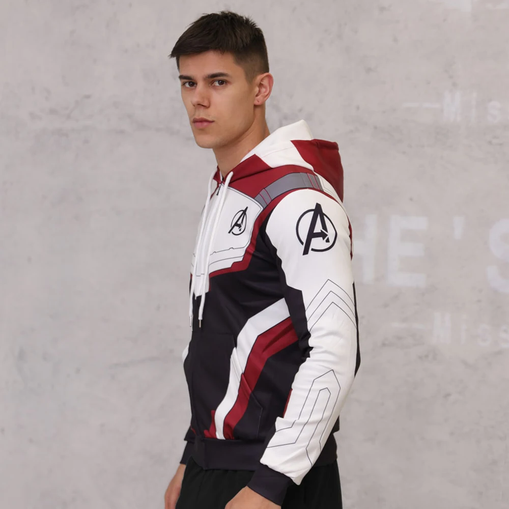 المنتقمون Endgame هوديس تأثيري المنتقمون جاكيتات 3D السترة البلوز Superheros مقنعين سستة هوديس للرجال النساء