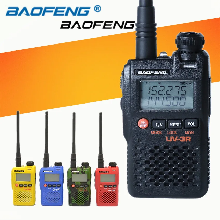 1 шт. Dual Band двухстороннее радио Амадор UV3R baofeng UV 3R иди и болтай Walkie Talkie “иди 10 км 2 Вт