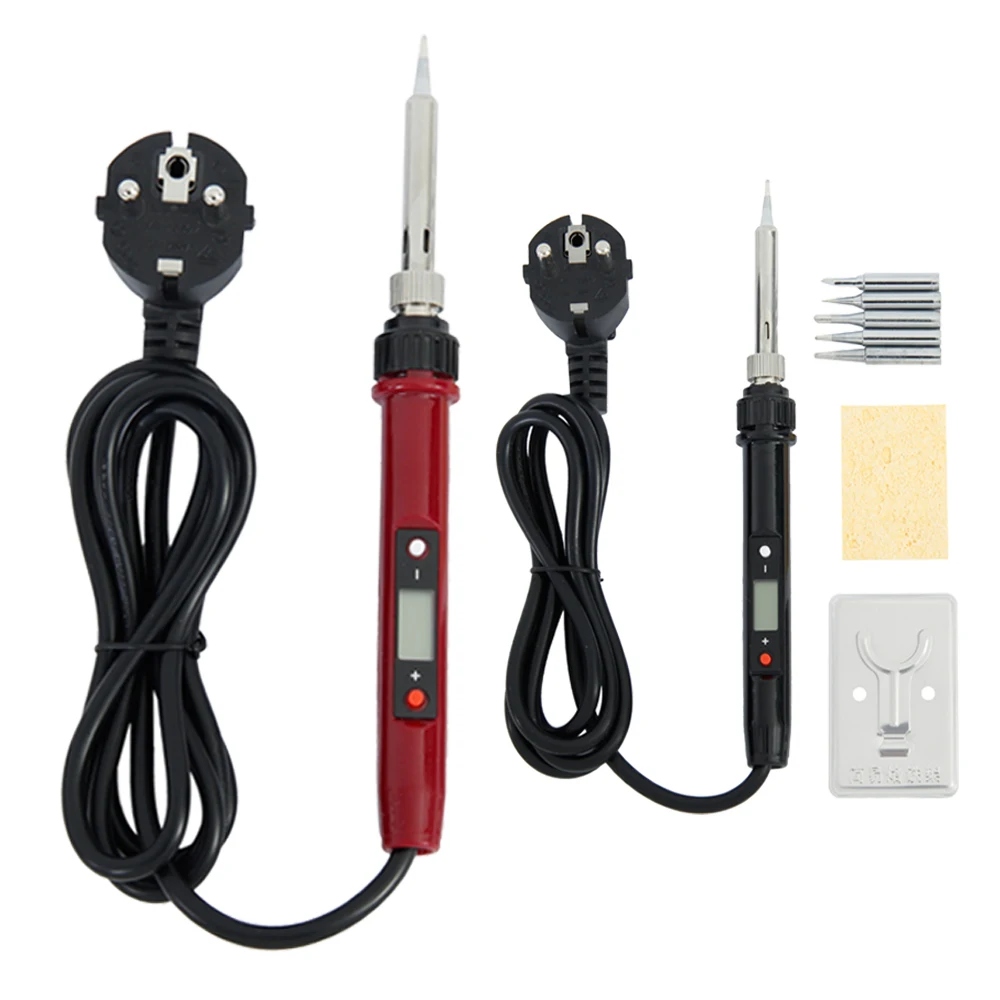 

220V 80W Soldering Iron Adjustable Temperature Electric Iron LCD Digital Display Welding Repair Lead-free EU Plug Solder Station