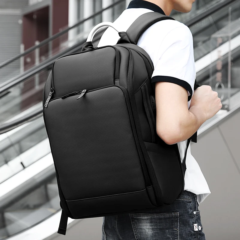 FRN de carga USB multifuncional hombres 17 pulgadas portátil Mochila impermeable de alta capacidad de Mochila Anti-robo de bolso de hombre FRN de carga USB multifuncional hombres 17 pulgadas portátil Mochila impermeable de alta capacidad de Mochila Anti-robo de bolso de hombre
