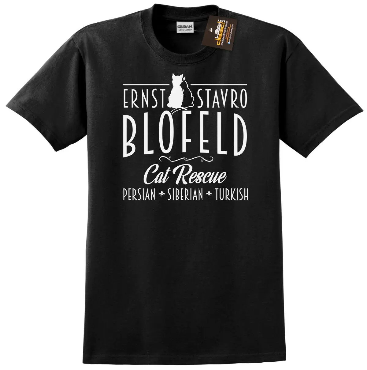 Blofeld Cat спасательная Футболка-James Bond Spectre Вдохновленный тройник ретро 007 фильм