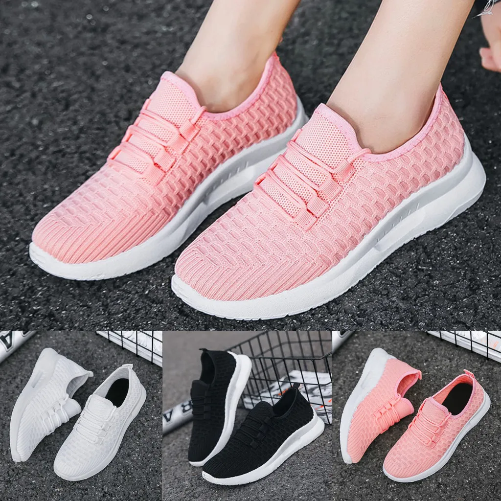 

Running Shoes For Women Sport Shoes Woman Flyknit Sneakers Women Breathable Outdoor Walking Jogging Shoes Non-Slip Zapatillas