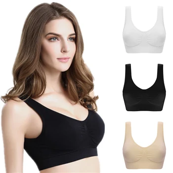 

Sexy Bra With Removable Pads Women Seamless Push Up Bra Plus Size Underwear Wireless Body Shape Bra Solid Color Bralette