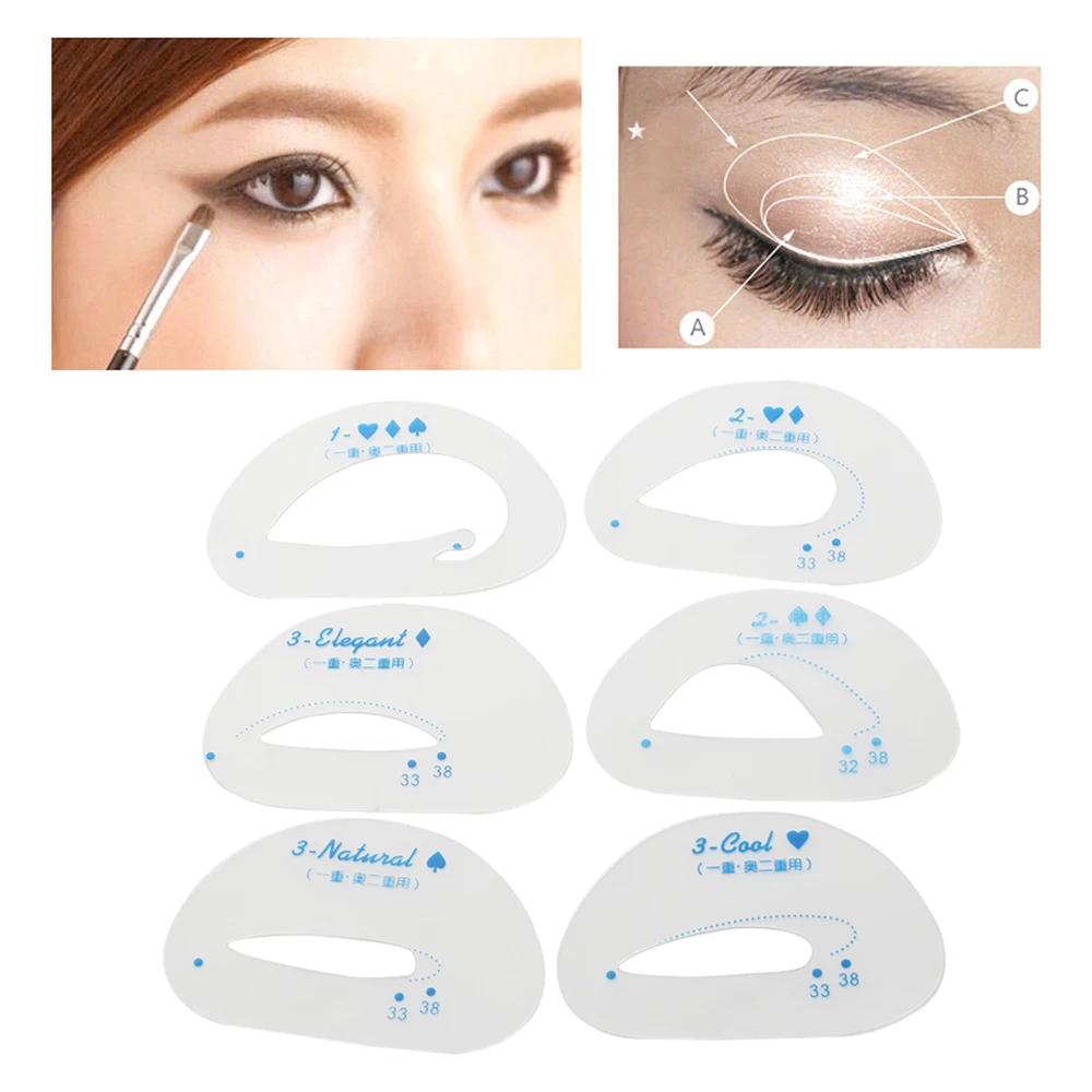 6pcs/pack Cat Smokey Eye Makeup Stencils Eyebrow Stencil ...