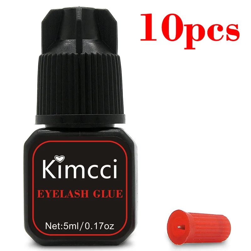 

Kimcci 10pcs/lot Eyelash Extension Glue 1-3 Seconds Fast Drying Eyelashes Glue Pro Lash Glue Black Adhesive Retention 5-7 weeks