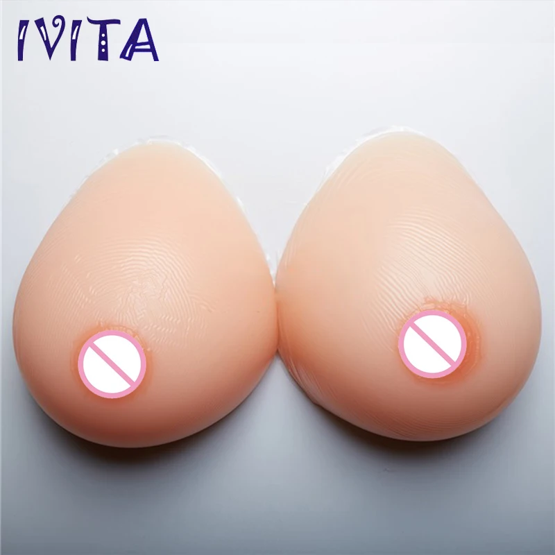 IVITA 4100g 1 Pair Large Realistic Cross Dresser Silicone False Breast Drag Queen Transvestite Boobs Enhancer