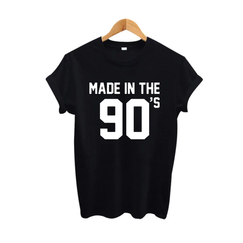 

Made In The 90s Women T Shirt Tumblr Harajuku Fashion 90s Female T-shirt Vintage Punk Rock Printed Tshirt Women Clothes 2019
