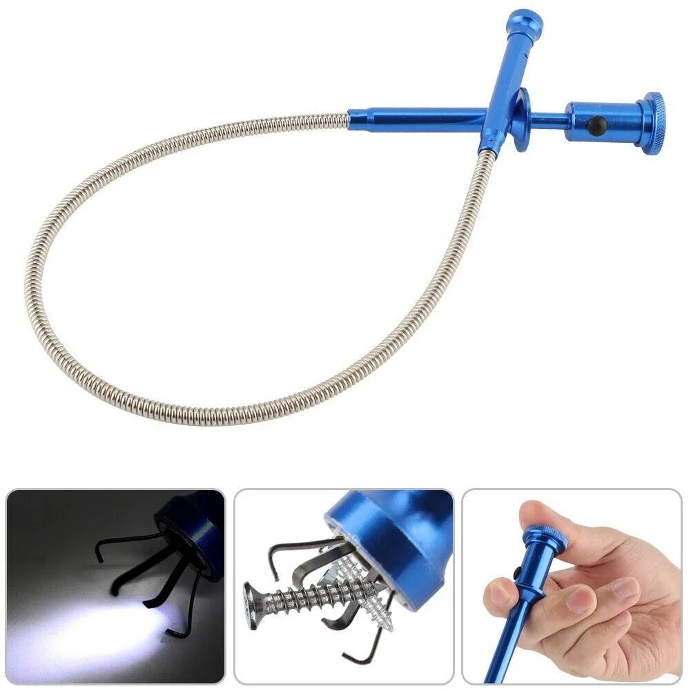 

High Quality New Long Hose Flexible Pick Up Tool Claw with Magnet , LED Light Torch Magnetic 2019 New