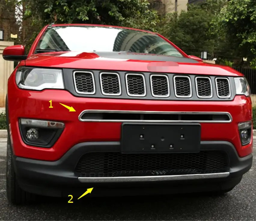 Yimaautotrims Хромированная передняя нижняя крышка бампера + Передняя решетка решетки