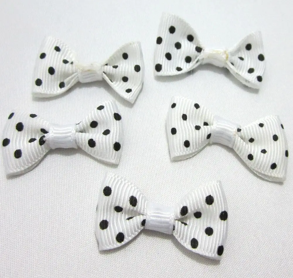 

HOT 40pcs 15mm*25mm Grosgrain Ribbon Bow Appliques Craft DIY Wedding A068*2