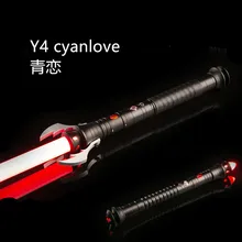 Металлический световой меч Yanqing для светового меча, Одноцветный светодиод, лезвие: 92 см длиной, Y4 Cyanlove