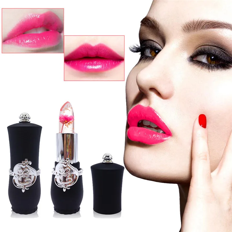 Beauty Bright Flower Crystal Jelly Lipstick Magic Temperature Change