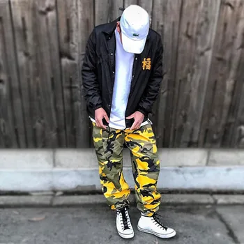 

Streetwear Camouflage Safari Jogger Pants European American Men Women Fashion Multi-pocket Ankle Strap Elastic Sweatpants XS-3XL