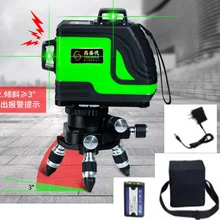3D 12 или 8 ine лазерный уровень 360 самонивелирующийся перекрестный 3D лазерный уровень красный луч с режимом наклона и наружного использования