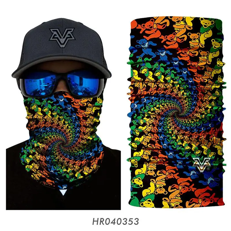 HR040353 3D лыжный Ciclismo шеи Buff мотоцикл Боб Марли маска для лица мир и милое оголовье быстросохнущая повязка для волос вспышка бесшовные банданы - Цвет: HR040353