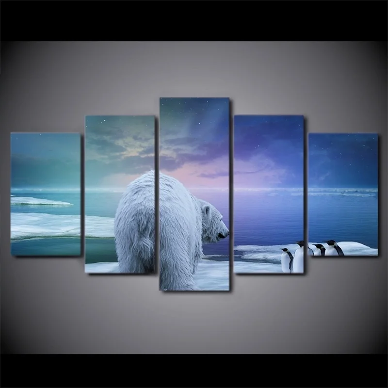 5 Planes Animal Room Decor Canvas Art Painting Picture Photo Living Office for Women and Men | Дом и сад