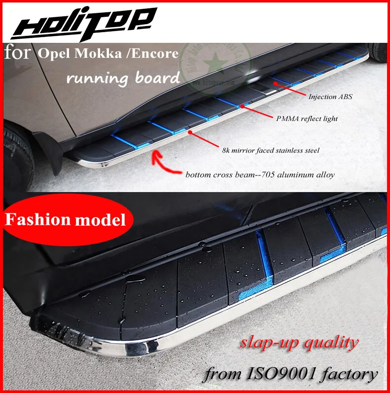 

hottest side step bar pedals running board with LED light for Touareg/RX350 450/Edge,Insured by insurance company,safe product.