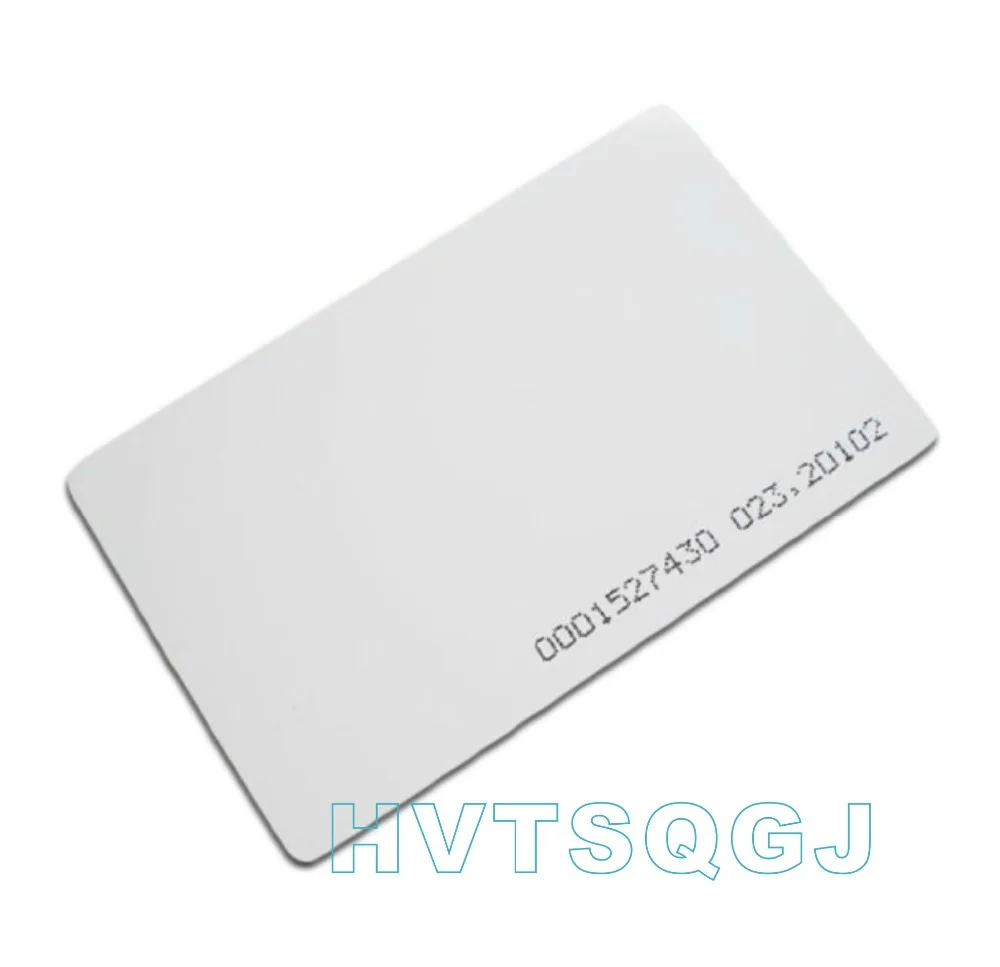 RFID карты 125 кГц EM4100 Бесконтактный Смарт карты 0,8 мм тонкий ПВХ карты для системы контроля доступа 100 шт