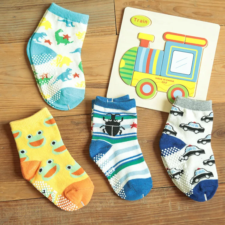 YWHUANSEN/Нескользящие Детские носки для мальчиков и девочек 0-2 лет; Recem Nascido; нескользящие носки для малышей; Calcetines; носки для новорожденных; Meia Infantil Menino