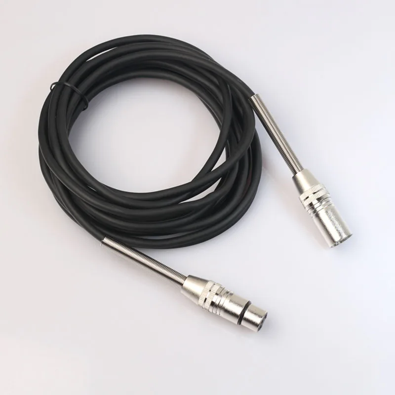 XLR Microphone Cable Male to Female 3pin jack Audio Cable With Spring Protection For Microphone Mixer 1.8m 5m 10m Audio Extension Cord (12)