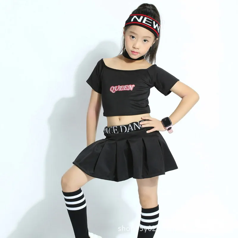 

Children's Sets Dance Wear Jazz Hip-Hop Clothing Summer Girls Costums Sport Suits Performing Wear Cosplay Clothes 2-17years Suit